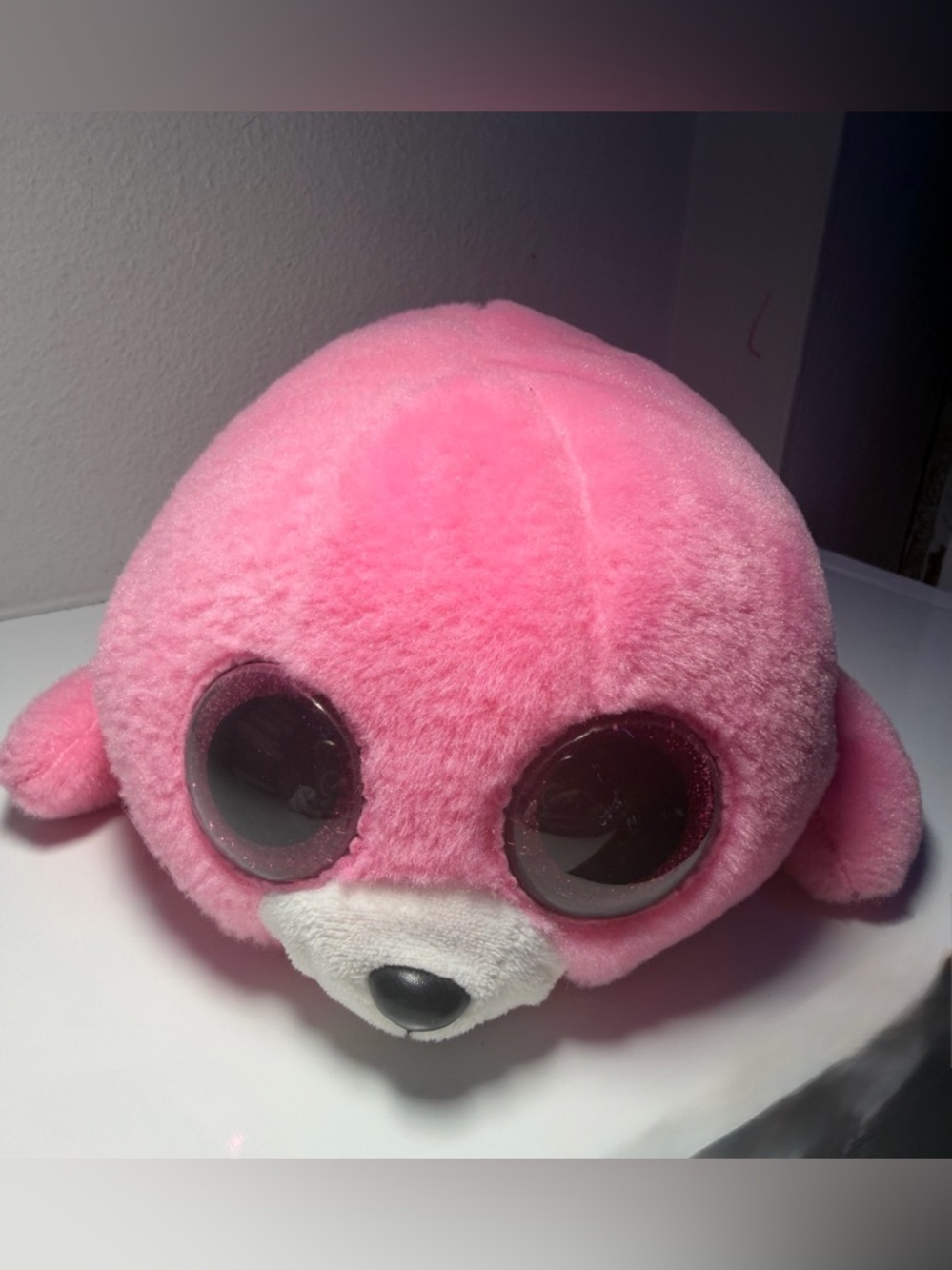 Ty Pink VelveTy Plush with Heart Logo Tag “Pierre”